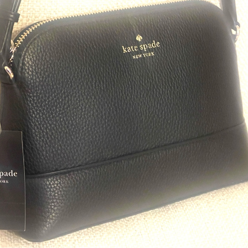 KATE SPADE NWT! Black pebbled leather Hanna shoulder/crossbody bag. Retail $249